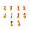 10x10pcs Bead Head Woolly Bugger Wet Flies Sinking Trout Fishing Flies - Orange
