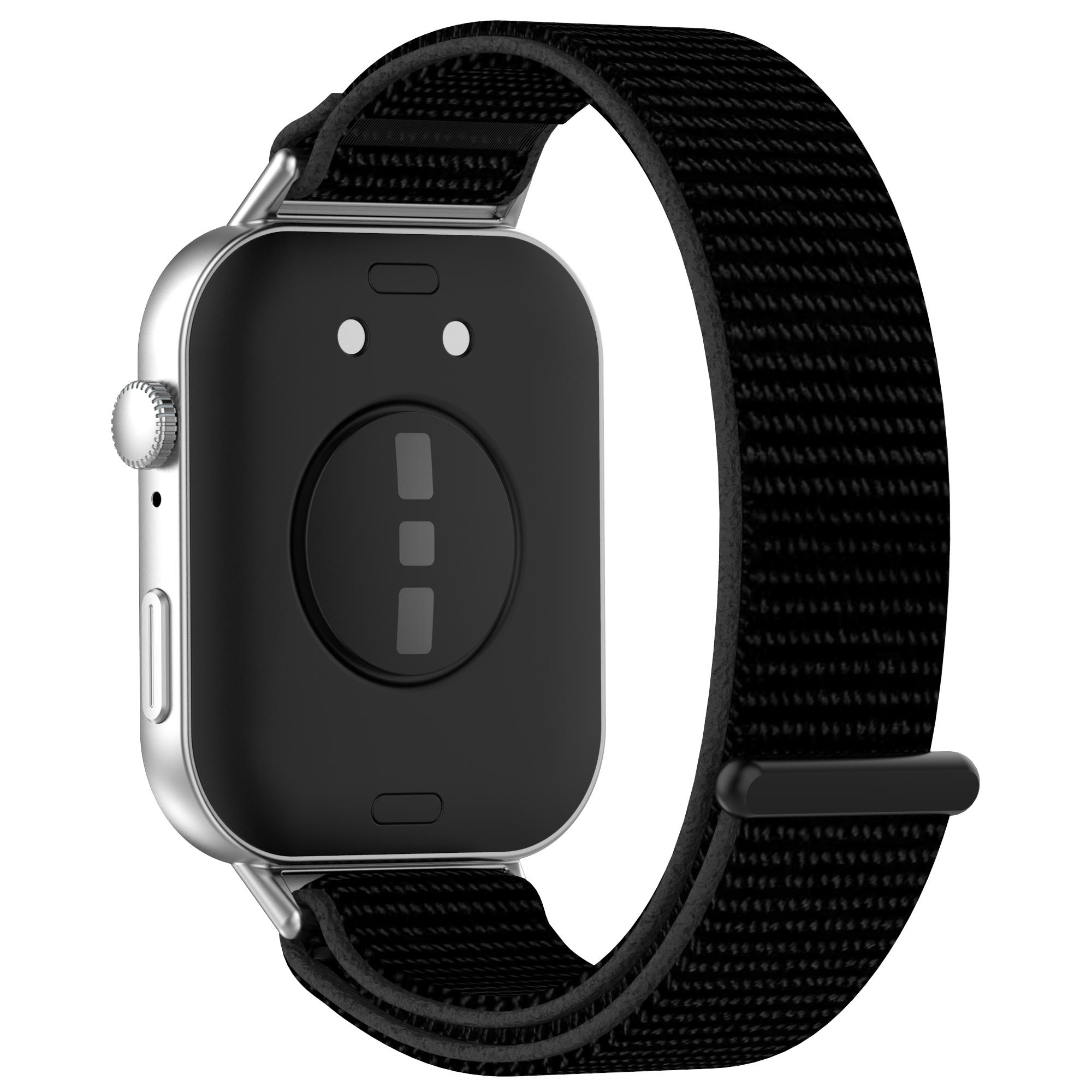 

KALEBOL For Huawei Watch Fit 3 Strap Magic Tape Nylon Soft Watch Band Black