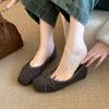 Fashion Bailamos Slip On Women Fur Flats Fashion Elegant Butterfly-knot Autumn Furry Shoes Classics Ladies Comfort Soft Sole Mary Jane S