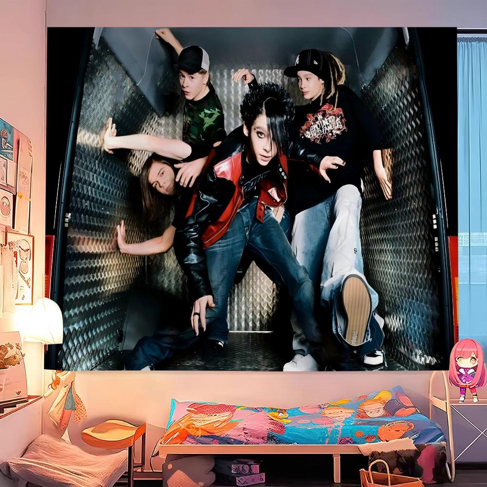 Tokio Hotel Rock Band Bill Kaulitz DIY Wall Tapestry Hanging Tarot Hippie Wall Rugs Dorm Home Decor