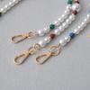 New Fashion Woman Bag Accessory Detachable White Beaded Chains Cute Acrylic Luxury Strap Women Elegant Bag Phone Handle Chain