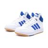 Adidas Neo Hoops Mid 3.0 K Slip Resistant Abrasion Resistant Mid top Children's Basketball Shoes White Blue Kids' IE0222