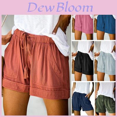 Stylish Womens Loose Mini Drawstring Shorts With Pockets For Casual Comfort