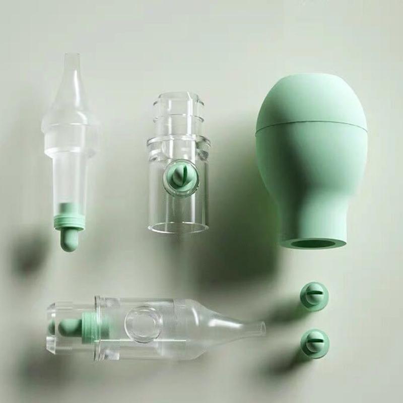 Soft Nasal Aspirator for Baby Nose Vacuum Suction Manual Nose Aspirator Nasal Cleaning Tool Backflow-proof Nose Sucker