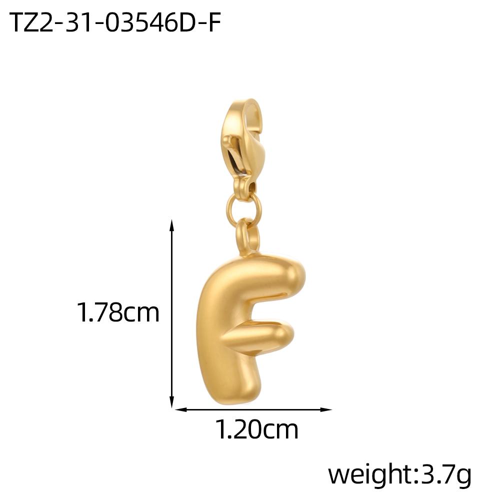 CARLIDANA 3PCS Bubble Letter Jewelry Pendant A-Z Stainless Steel Lobster Clasp Gold Color Bracelet Alphabet Charms Accessories