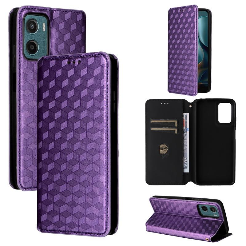 Flip Cover für Motorola Moto G05 4G/E15 4G PU Leder Handyhülle Ganzkörperschutz Stoßfest Brieftaschenhülle