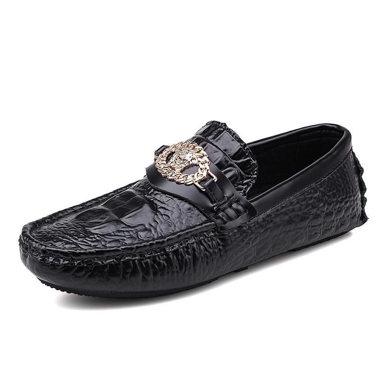 Pantofi Retro Roșii de Bărbați din Crocodil, Lucrați Manual, de Lux, din Piele Naturală Autentică, Pantofi Formali Loafers pentru Bărbați, Mocasini Italieni, Pantofi de Condus pentru Bărbați