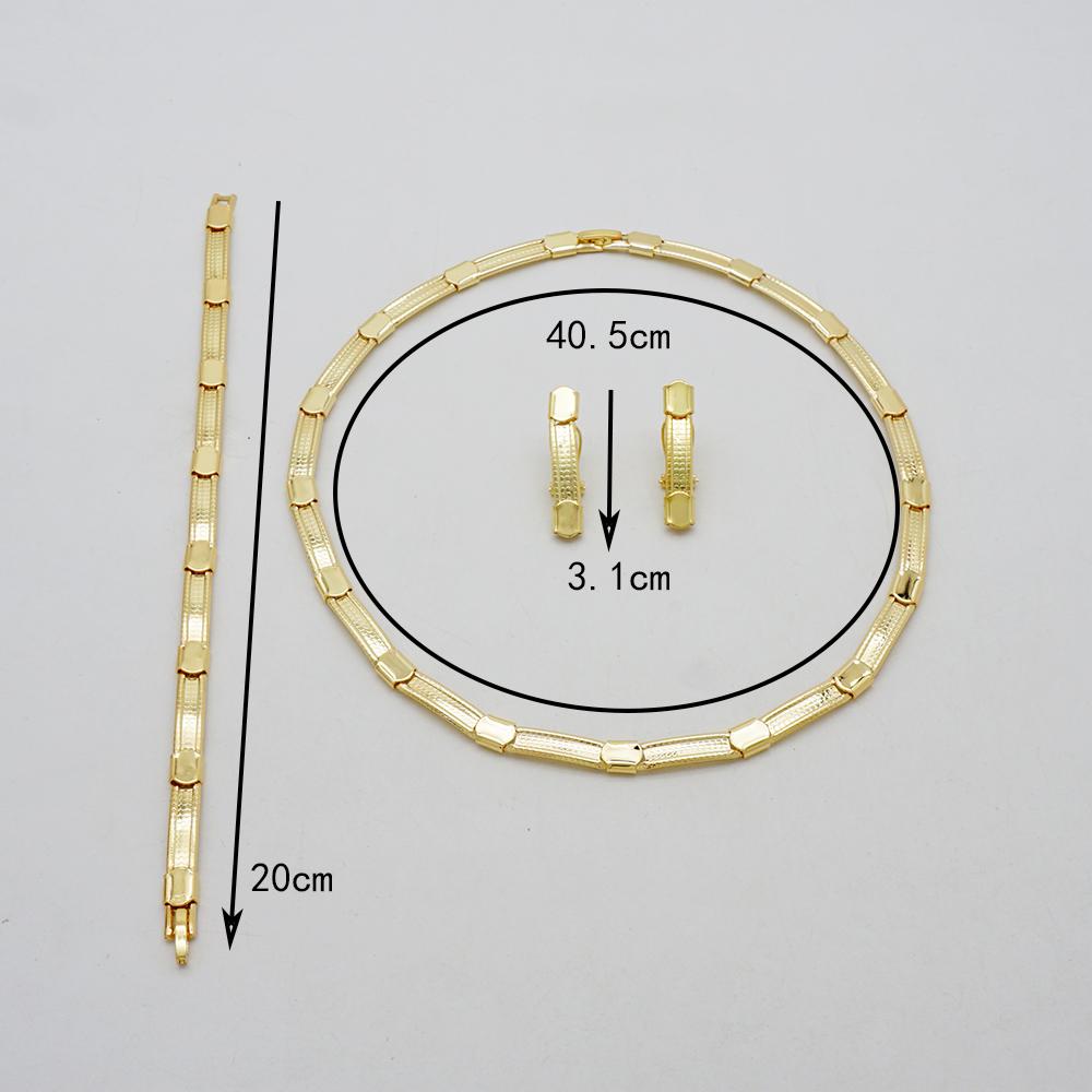 Luxe Keuze Goudkleurige Dames Sieraden Sets Ketting Oorbellen Armband Ringen Sets Elegante Set Ethiopië Dubai Bruiloft Feest Cadeaus