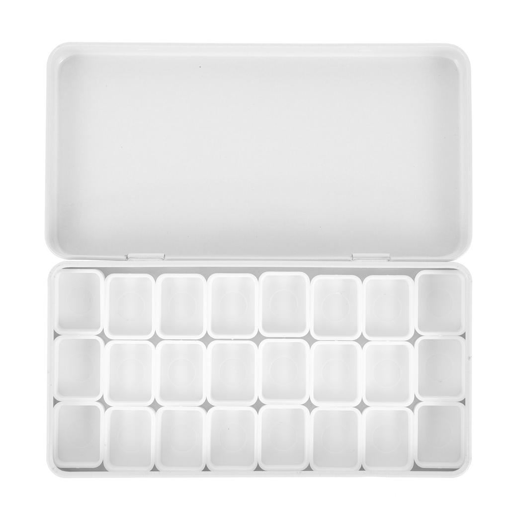 12/21/24/45 Grids Empty Watercolor Paint Grid Pans Acrylic Oil Paints Tray Iron Storage Box Artists Palette Art Supplies Carry 
