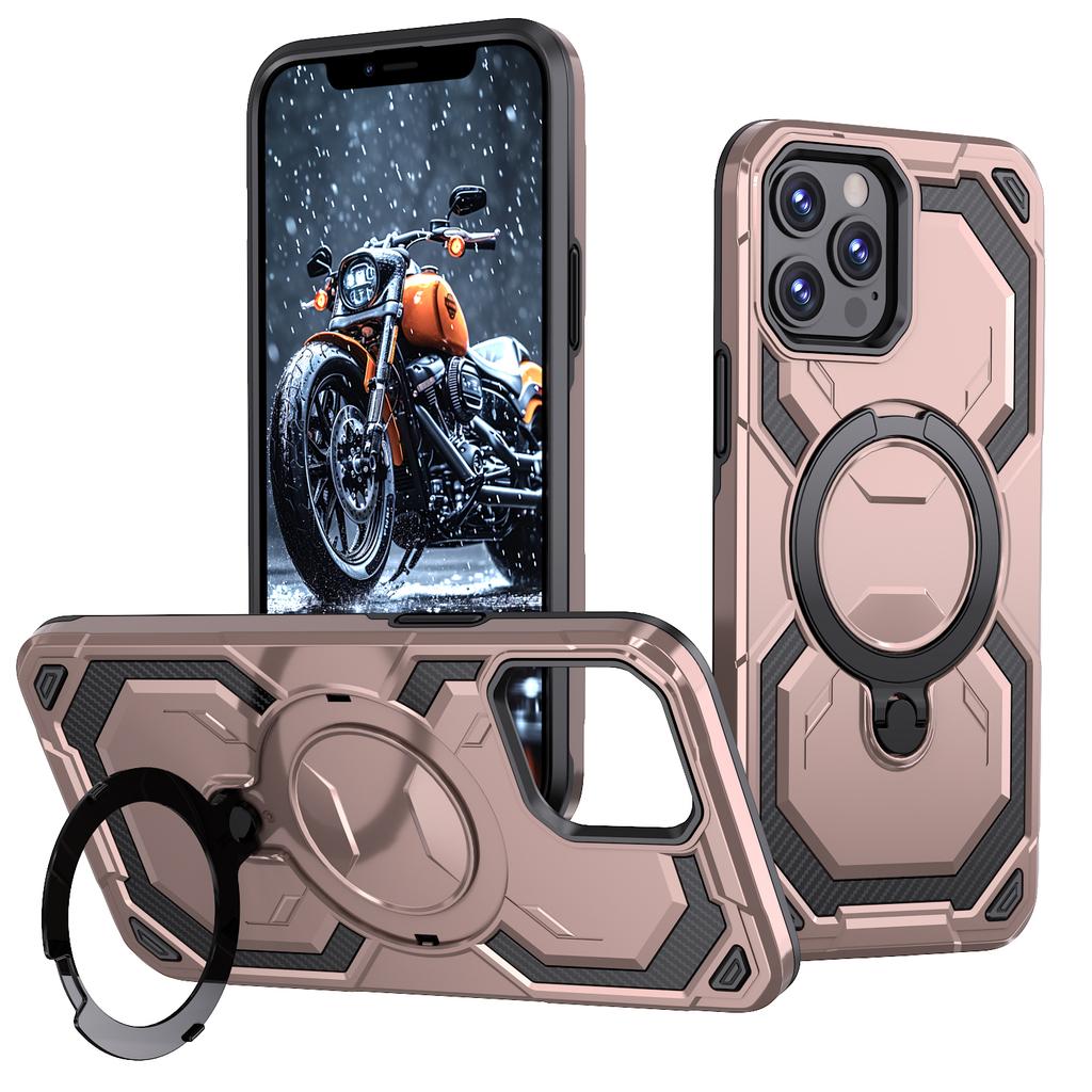 Luxury Magsafe Magnetic Wireless Charging Armor Phone Case For iPhone 16 15 14 13 12 11 Pro Max Plus 16E 16 E Ring Stand Cover
