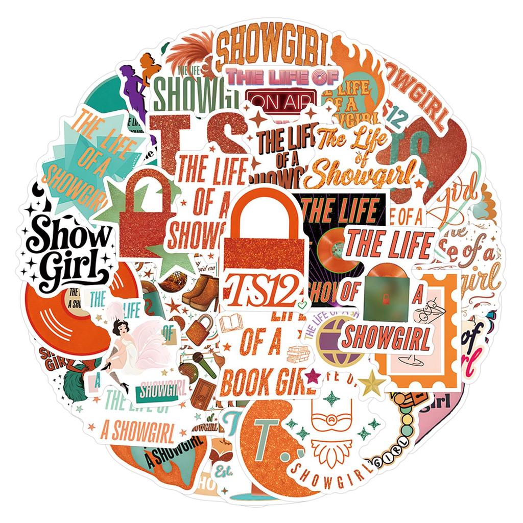 55 Cartoon Showgirl Taylor Stickers: Waterproof Decals for Stationery, Water Bottles, and Laptops