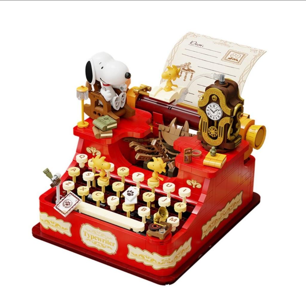 Pantasy Snoopy Full Range Of Building Block Carriers Phonographs Typewriters Assembly Models Puzzle Toys Collectibles Gifts