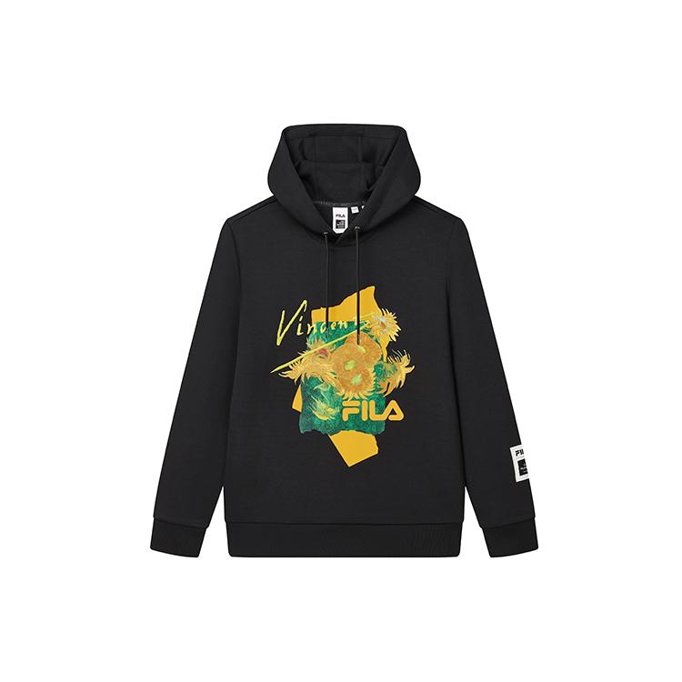 FILA Sweatshirts Men s Jet Black Hooded Moderate Regular F11M218211F-BK M
