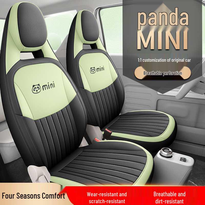 Applicable Panda Mini Leather Seat Cover - Full Coverage, All-Season Cushion, Fits 26/24 New Car Models