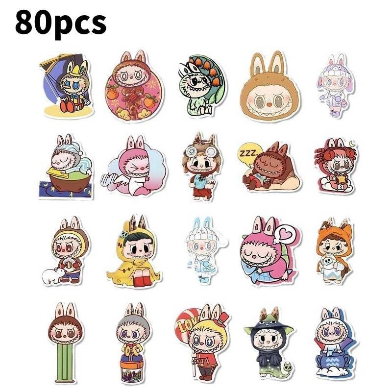 

Cartoon 80pcs Cute Graffiti Stickers Decorate A Notebook Suitcase Ledger