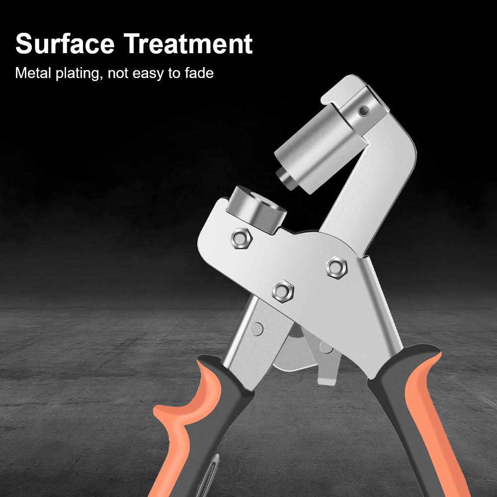 Leather Eyelet Puncher Metal Air Hole Rivet Plier Eyelet Installation Tool Grommet Eyelet Plier Kit Handheld Hole Punch 3/8 Inch 10mm