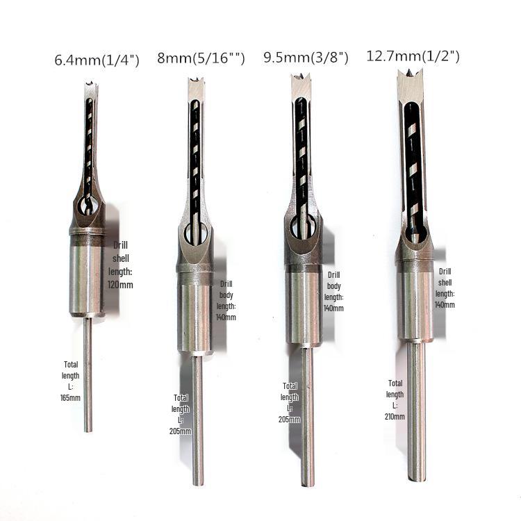 Woodworking Square Hole Mortise Drill Bit and Chisel Tool