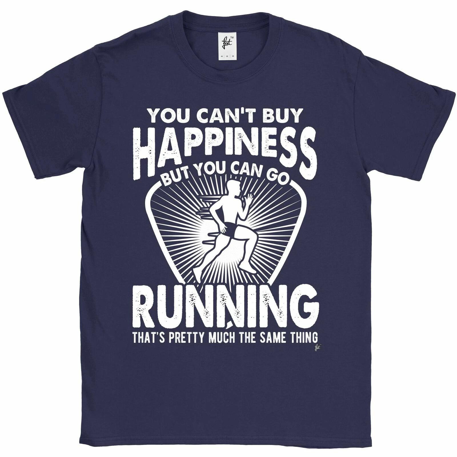 You Can t Buy Happiness But You Can Go Running Mens T-Shirt L