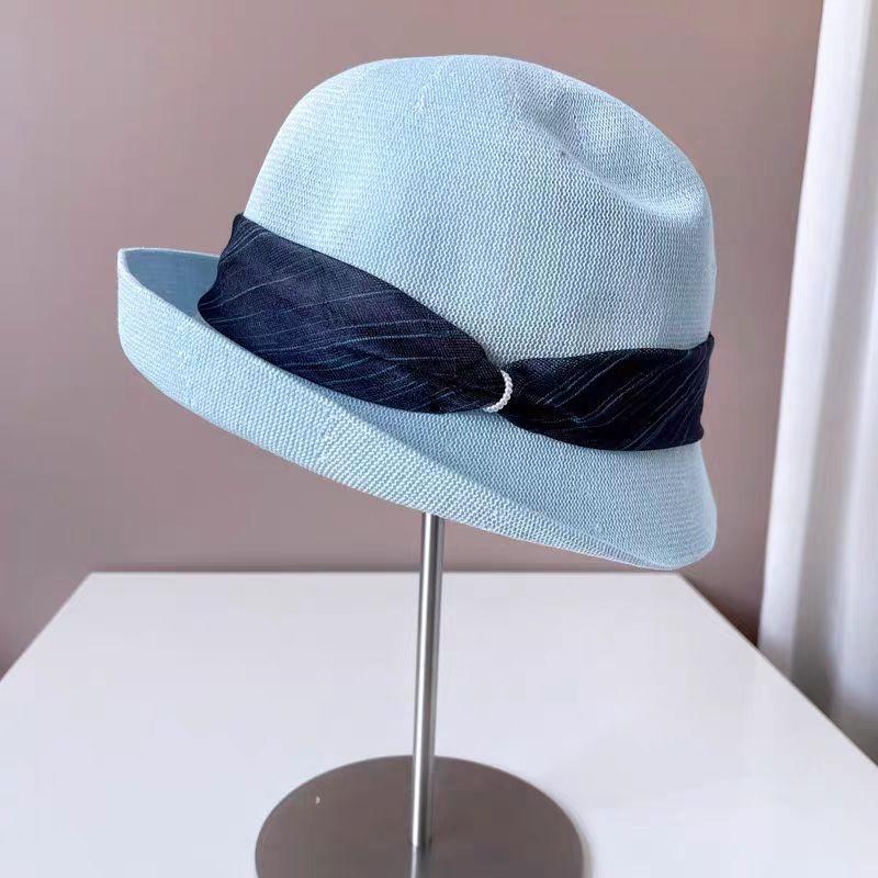 New Japanese Linen Knitted Fisherman Hat Women Spring Summer Outing Uv Protection Sunscreen Gift Hat Sunshade Sun Hat