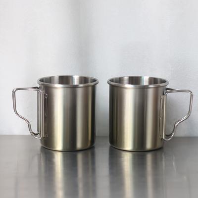 304 Edelstahl faltbares Bergsteigerbecher-Set Outdoor-Becher Campingbecher Haushalts-Wasserbecher Kaffeetasse