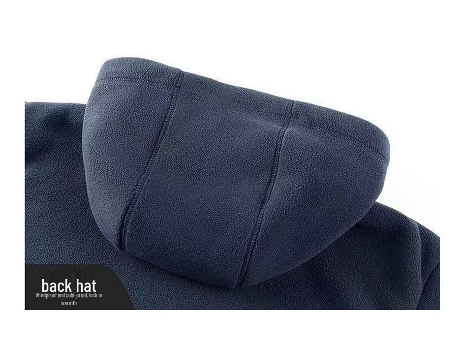 Introducing the "Norwegian Plush Graphene Fleece Jacket" – a Warm, Double-sided Coat Featuring a Hood, Perfect for Casual Style and Comfort.