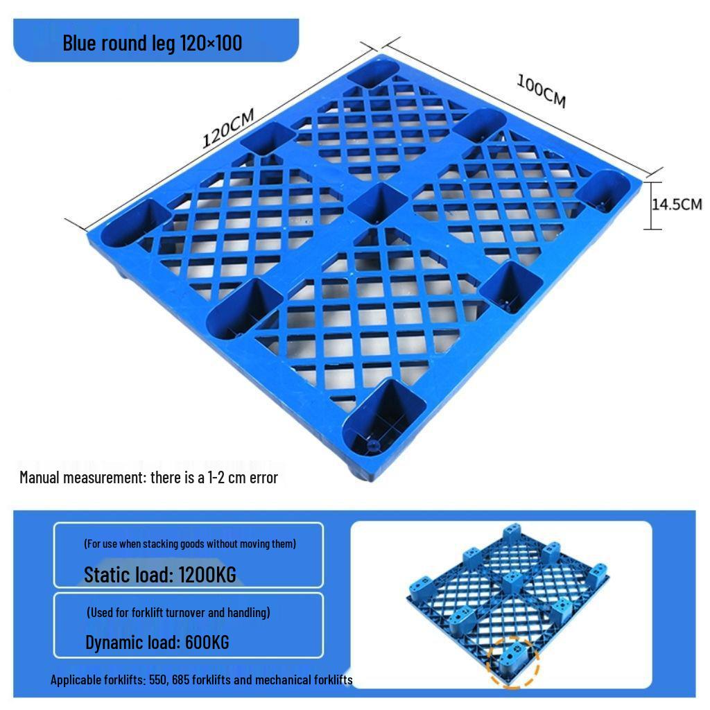 Moisture-Proof Rectangular Plastic Pallet for Forklifts and Flooring