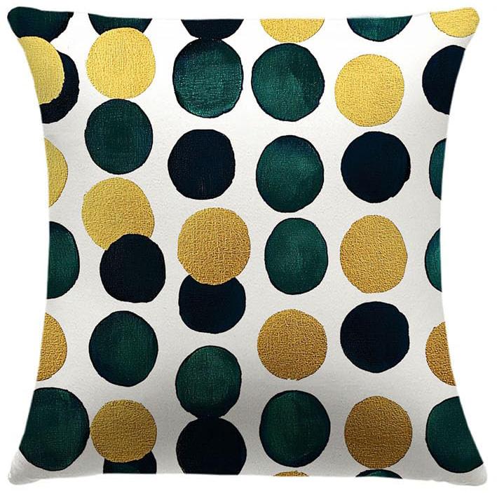 Home Decor Stylish Polka Dots Pattern Throw Pillow Covers Pattern Cushion Cover Suitable For Sofa Bedroom Car Pillow Cover