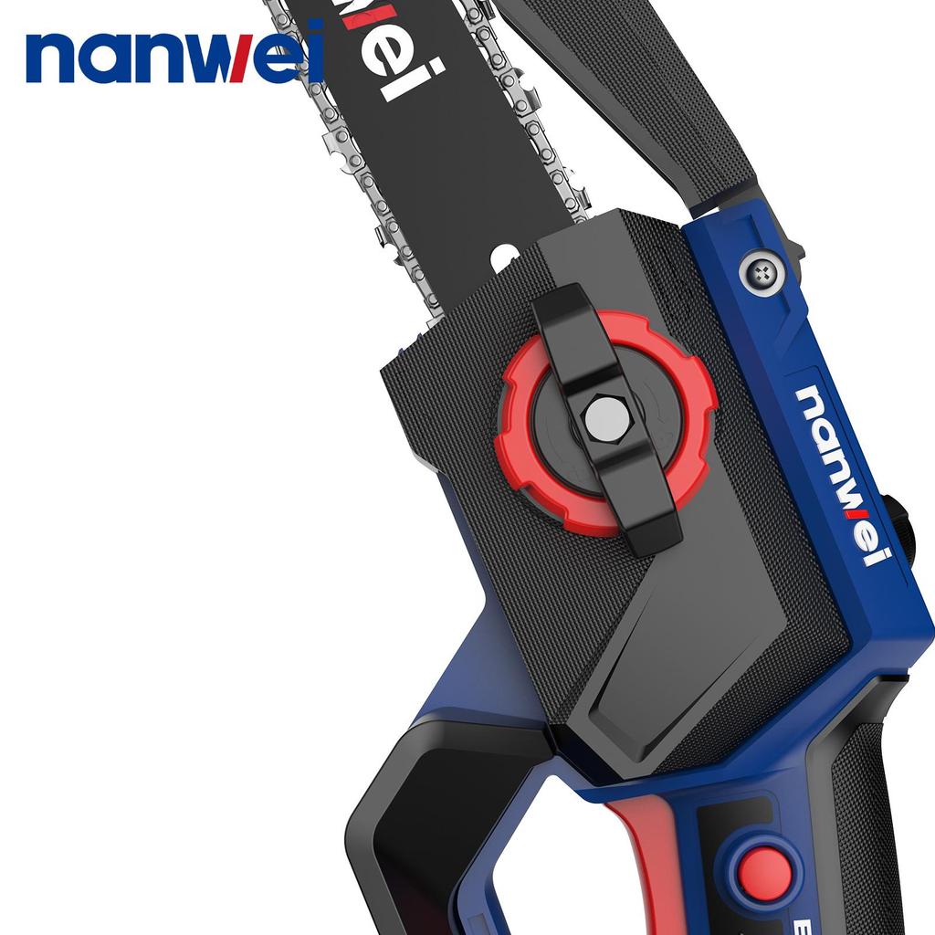 NANWEI 10-inch electric chain saw 6500 rpm, Speed 9 m/s,Manual  pressing