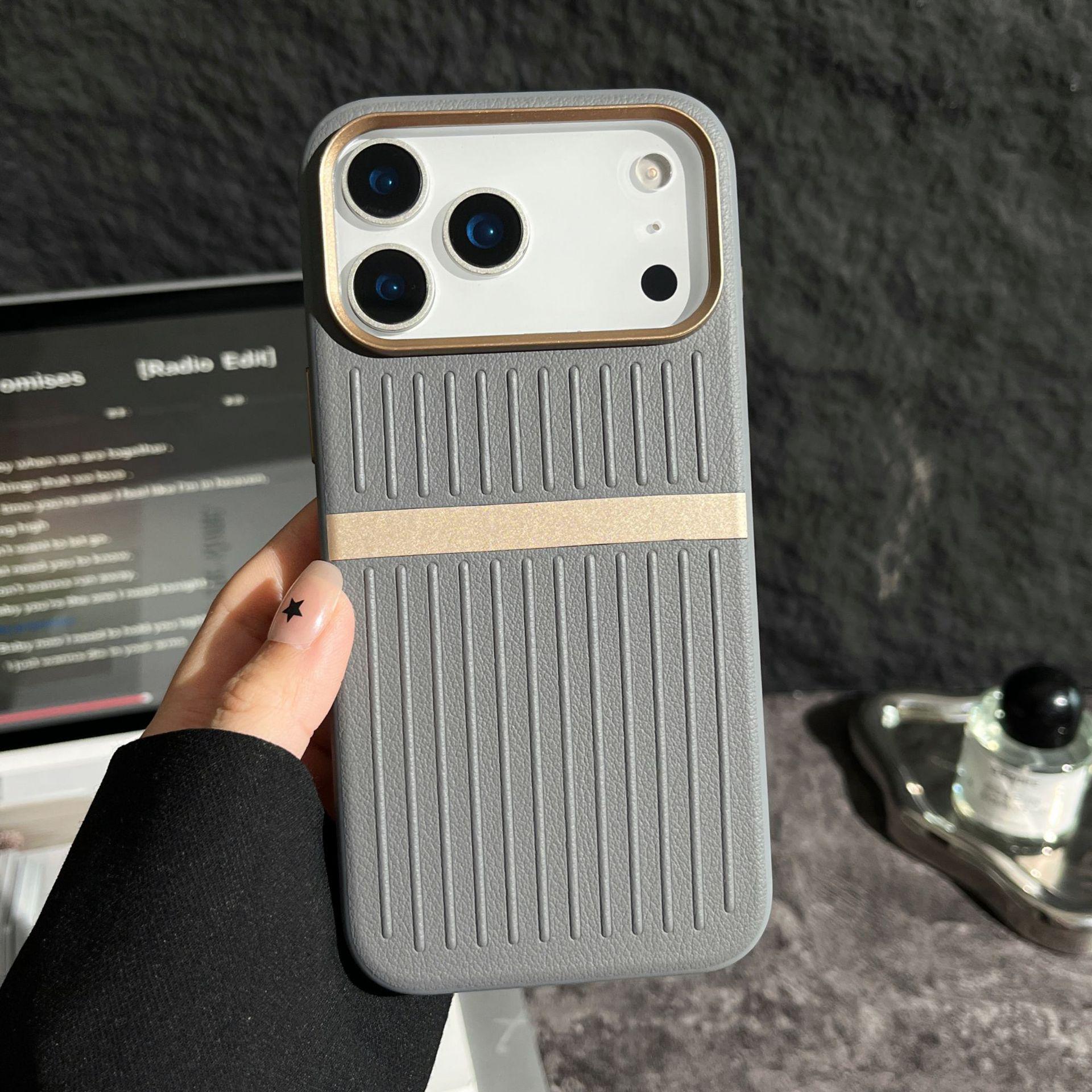 

iPhone 17 Pro Max Magnetic Drop-proof Luggage Style Case with AI Photography Button 16 Pro Max сірий колір