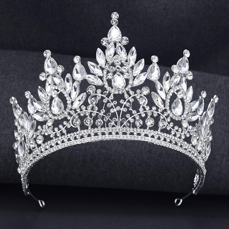 

Корона Королевской Королевы для Свадьбы для Женщин Большая Красный Кристалл Банкетная Тиара Головной Убор Свадебная Вечеринка Костюм Украшения для Волос Аксессуары
