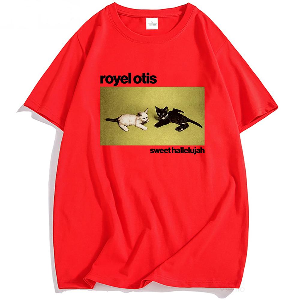 

Royel Otis Sweet Hallelujah Tee Short Sleeve 100%Cotton T-shirt O-neck Fashion Design Graphic Merch Printing Clothing Unisex Anime T-shirt Summer Tops XS червоний
