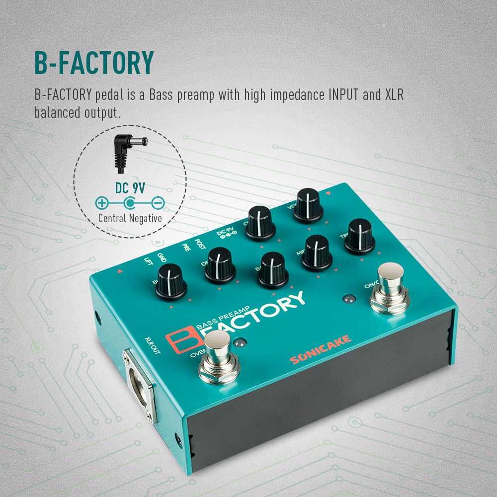 SONICAKE Preamp Compression Overdrive Bass Effector B Factory & &