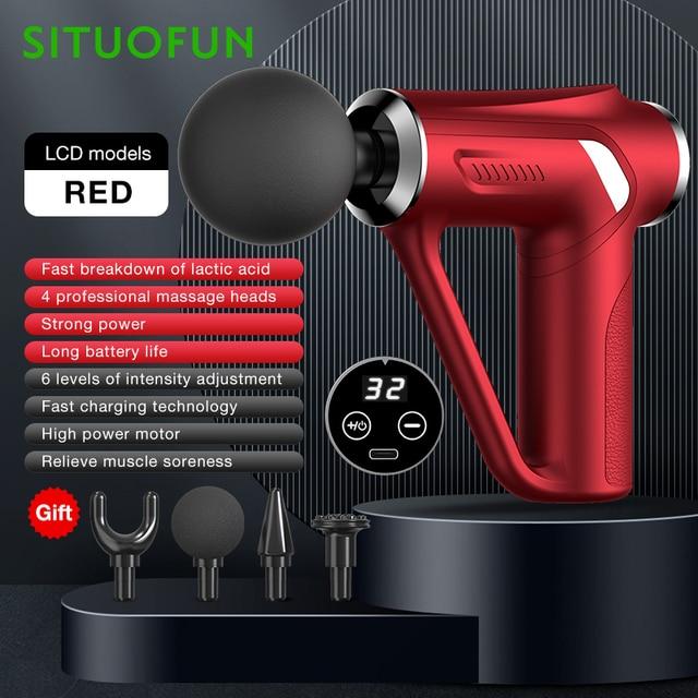 Massage Gun 32 Levels Deep Tissue Neck Body Back Muscle Sport Electric Pistol Massager Exercise Relaxation Pain Relief