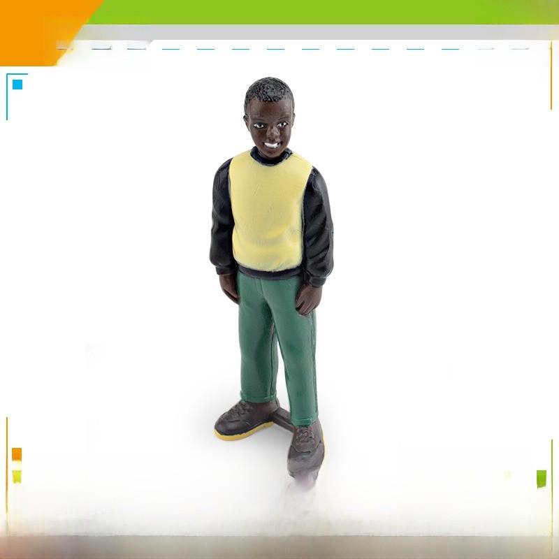 African American Family Model Pvc Collectible Figures For Gift And Display