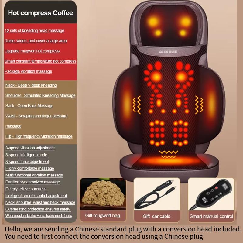 Smart Multi functional massage cushion home shoulder and neck massager waist back buttocks full body massage electric kneading