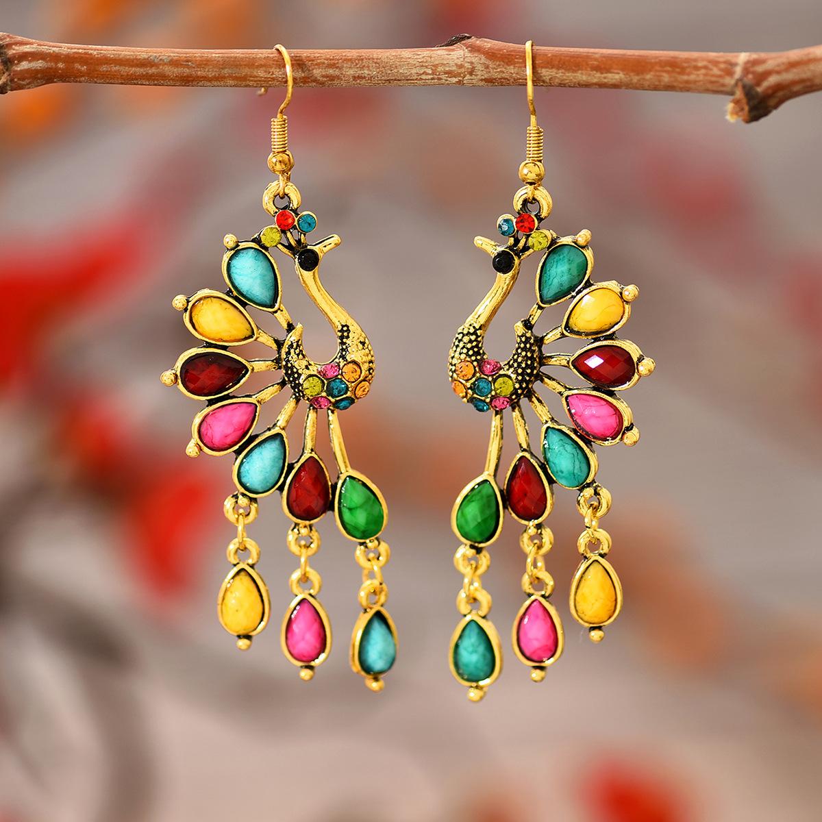 

BLINGBAY женские серьги-подвески богемные этнические винтажные серьги из натурального камня современные украшения на день рождения подарок