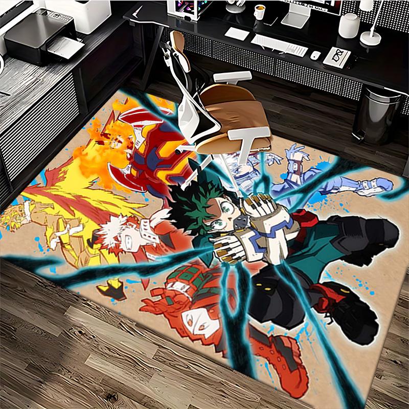 1pc My Hero Academia Midoriya Izuku Deku Chair Mat - Anime Cartoon Design Office Desk Pad, Non-Slip Carpet for Home Decor, Gaming Room, Seasonal Gift.