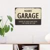 Custom Vintage Garage Metal Sign Personalized Workshop Wall Decor Indoor Home Plaque
