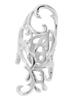 Shinjuku Gin No Kura Openwork Butterfly Long Silver Ear Cuff (1 Piece, Single Ear) for Women