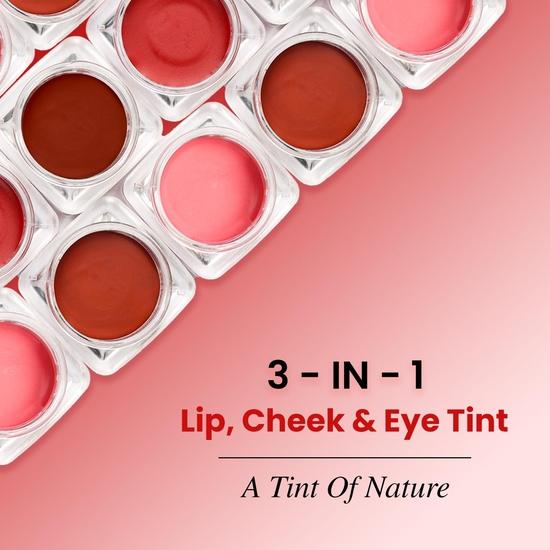 The Skin Story Lip & Cheek Tint Romantic Red | Rosewood | Infused with Manjistha & Mango Butter | 3-in-1 Multi-Purpose Tint for Lips, Cheeks | 3g