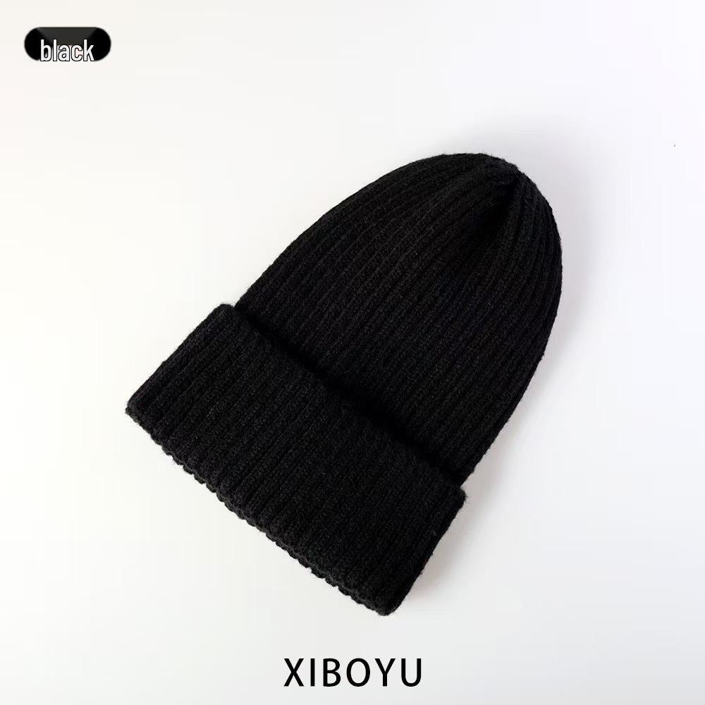 Japanese-Korean Soft Knitted Slouchy Hat for Women, Autumn/Winter Warmth, Fits Large Head, Cold Protection