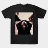 Men Black Print T-shirt Love From Ghostface No-Cut Transfer Paper Print Cotton Tshirt