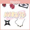 Ensemble Collier Bague Inspiré de Naruto Plastique ABS Cadeau Fan d'Anime Personnages)