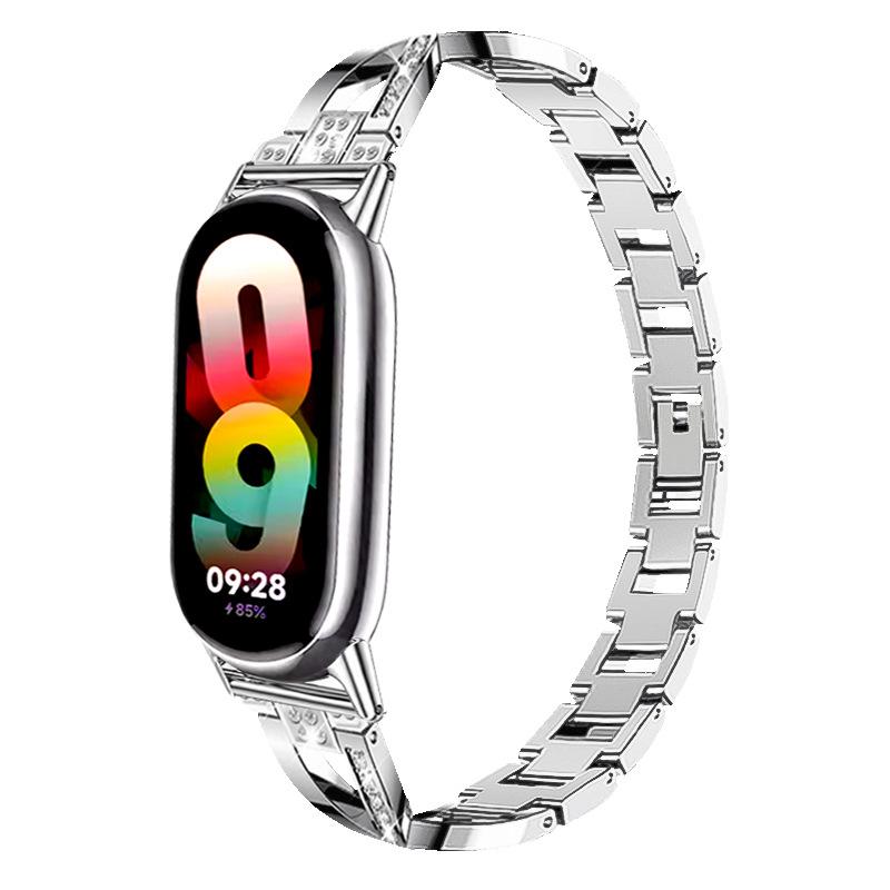 

Металлический сетчатый ремешок из нержавеющей стали для Xiaomi Mi Band 8, Сменный браслет, аксессуары, ремешок для часов Miband 8, умные часы