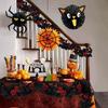 Halloween Home Setting Accent, 65.98 Inch Black Maple Rose Chain for Entryway, Door Frame, Shelf, and Wall Trim