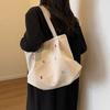 Inner Pocket Embroidery Letter Handbag Simple Elegant Shoulder Bag Student Tote Bag  Shopping