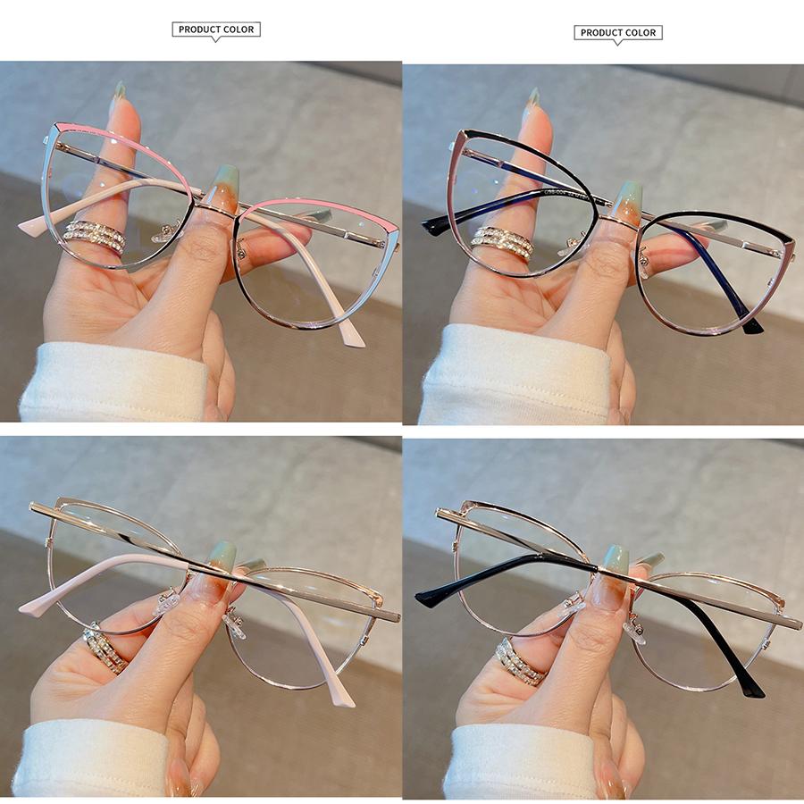 Fashion Glasses Frame Metal Anti Blue Light Glasses Non-Polarized Fashion Accessory