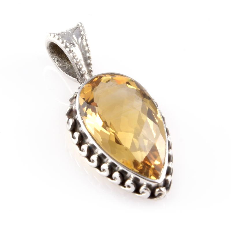 

Подвеска из стерлингового серебра 925 пробы с натуральным цитрином 1,1 P1R57