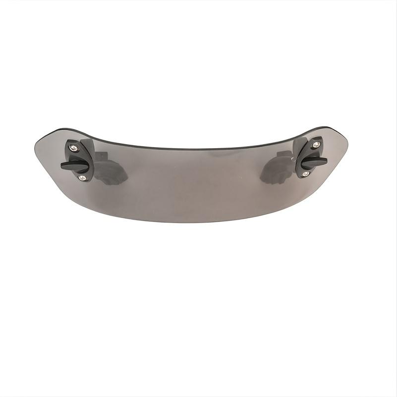 Adjustable Clip-On Motorcycle Windshield Extension with Grey Lens - Durable Plastic Aerodynamic Design for Kawasaki Yamaha Ducati Motorcycles