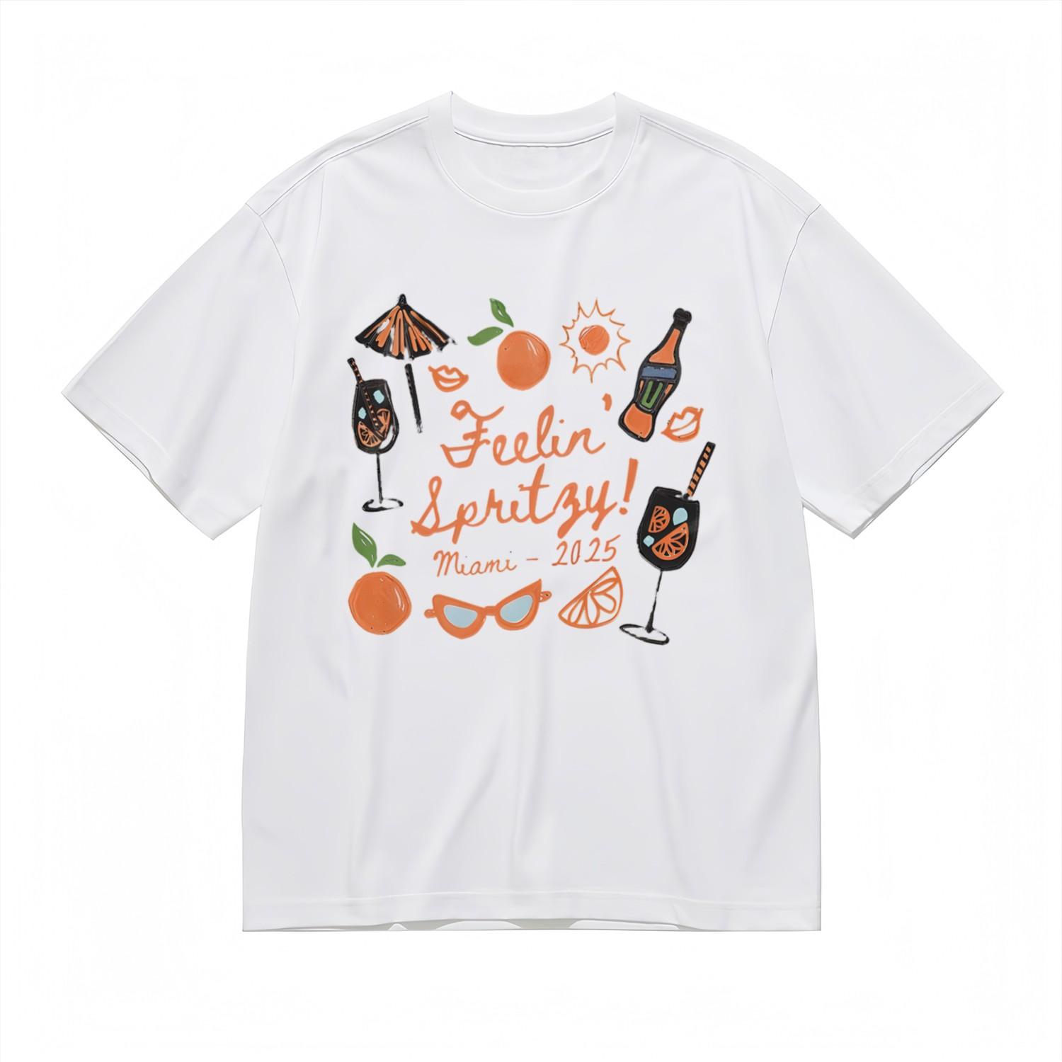 Women s Trend Breathable Fashion Classic T-Shirt Mens Womens Tees Top Summer Citrus Design Tee 3XL
